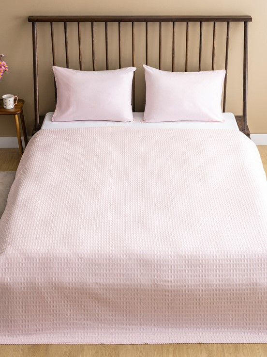 Çift Kişilik Pike AÇIK PEMBE