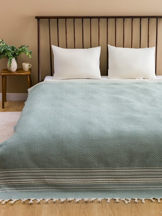 Çift Kişilik Yatak Örtüsü MAT YEŞİL