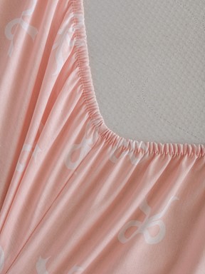 Çift Kişilik Çarşaf PEMBE BASKILI