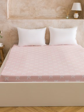 Çift Kişilik Çarşaf PEMBE BASKILI