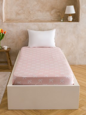 Tek Kişilik Çarşaf PEMBE BASKILI