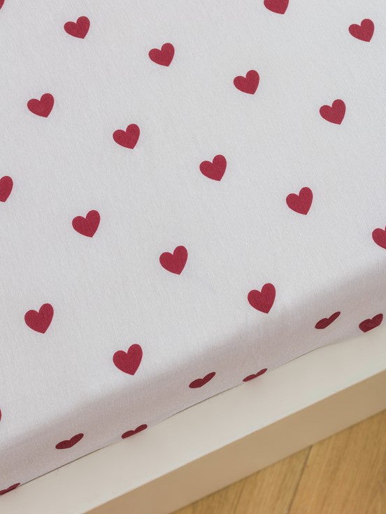 Çift Kişilik Çarşaf KIRMIZI BASKILI