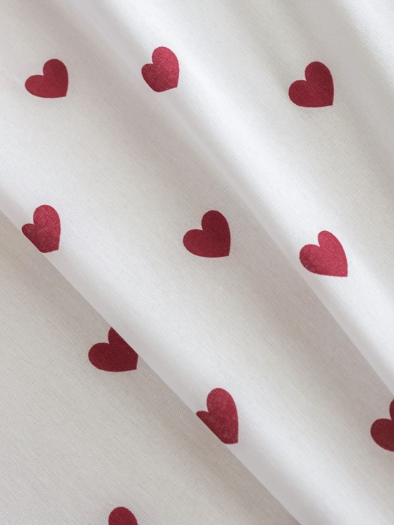 Çift Kişilik Çarşaf KIRMIZI BASKILI