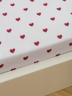 Tek Kişilik Çarşaf KIRMIZI BASKILI