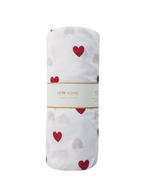 Tek Kişilik Çarşaf KIRMIZI BASKILI