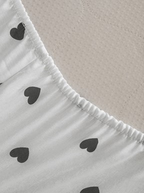 Çift Kişilik Çarşaf SİYAH BASKILI