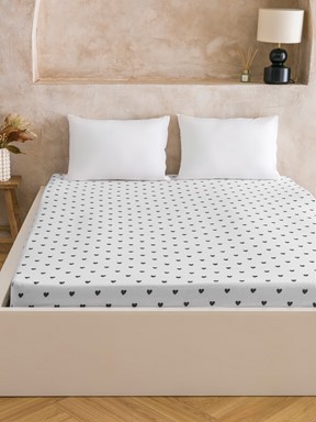 Çift Kişilik Çarşaf SİYAH BASKILI