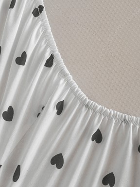 Tek Kişilik Çarşaf SİYAH BASKILI