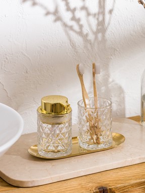 Banyo Seti GÜMÜŞ BASKILI