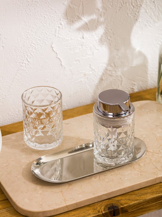 Banyo Seti GÜMÜŞ BASKILI