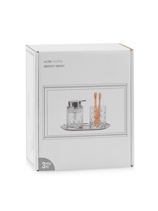 Banyo Seti GÜMÜŞ BASKILI