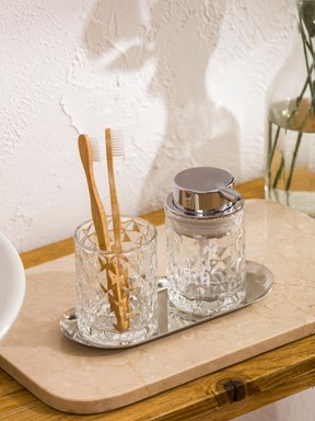 Banyo Seti GÜMÜŞ BASKILI