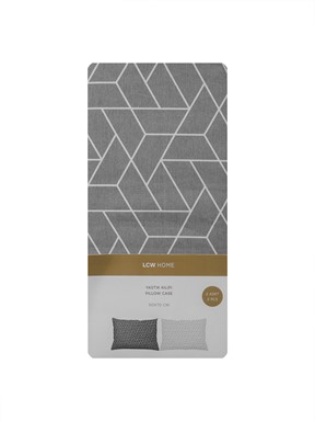 Yastık Kılıfı GRİ BASKILI