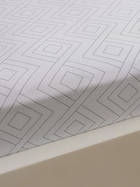 Çift Kişilik Çarşaf GRİ BASKILI