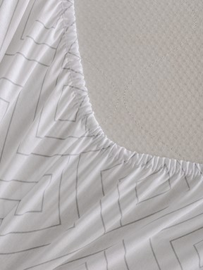 Çift Kişilik Çarşaf GRİ BASKILI