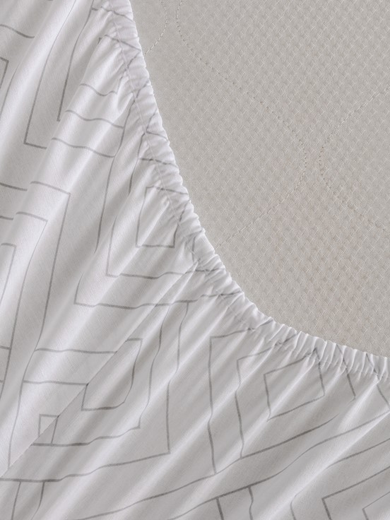 Tek Kişilik Çarşaf GRİ BASKILI