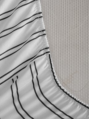 Tek Kişilik Çarşaf SİYAH BASKILI