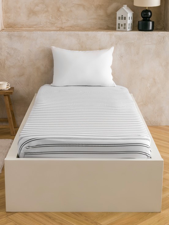 Tek Kişilik Çarşaf SİYAH BASKILI