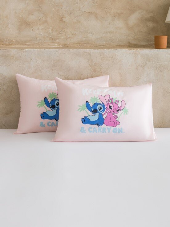 Yastık Kılıfı PEMBE BASKILI