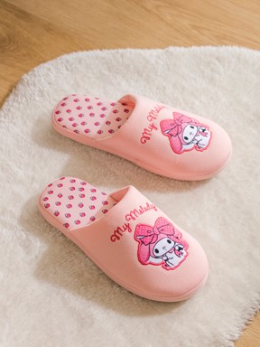 Ev Terliği PEMBE BASKILI