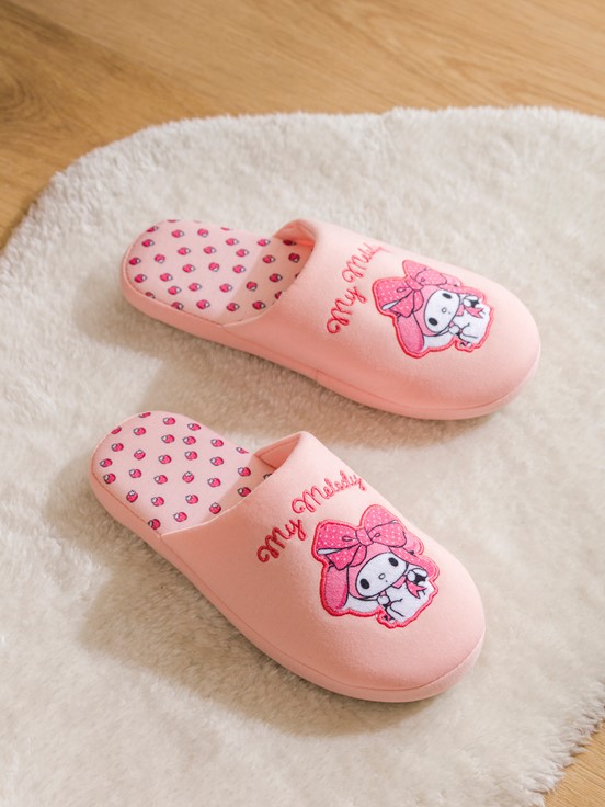 Ev Terliği PEMBE BASKILI