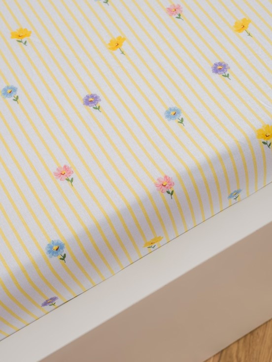 Çift Kişilik Çarşaf SARI BASKILI