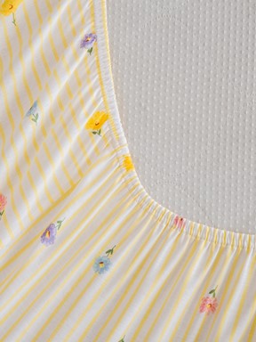 Çift Kişilik Çarşaf SARI BASKILI