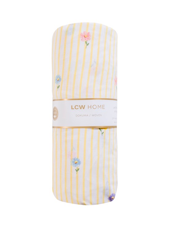 Çift Kişilik Çarşaf SARI BASKILI