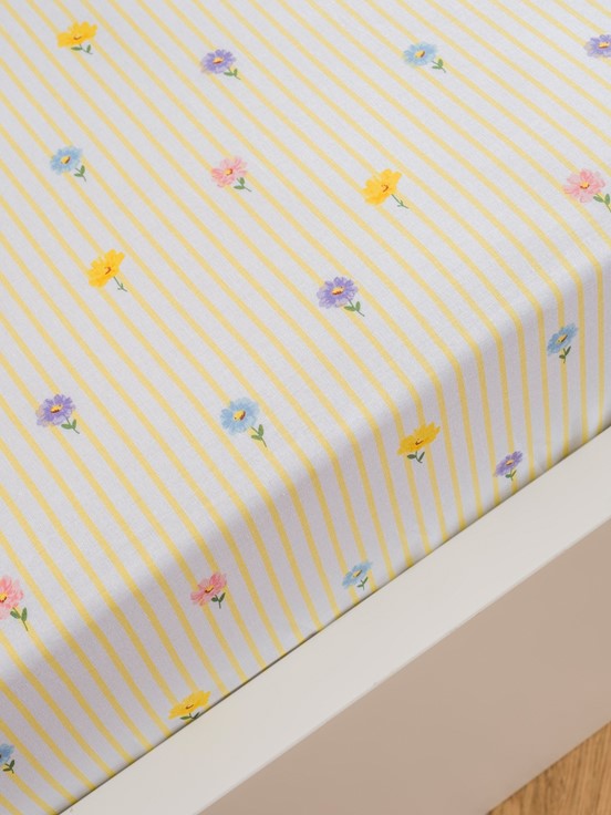 Tek Kişilik Çarşaf SARI BASKILI