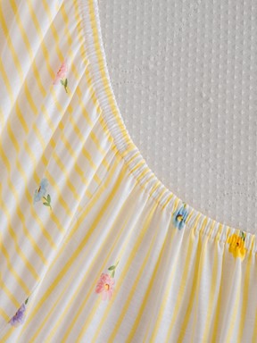 Tek Kişilik Çarşaf SARI BASKILI