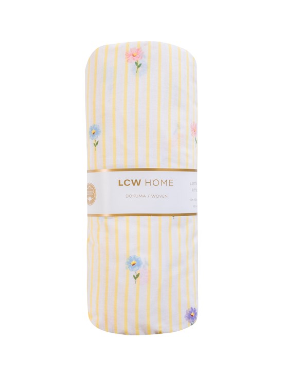 Tek Kişilik Çarşaf SARI BASKILI