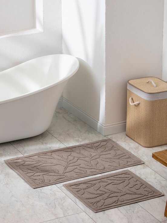 Banyo Paspası AÇIK KAHVERENGİ BASKILI