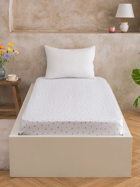 Tek Kişilik Çarşaf SARI BASKILI