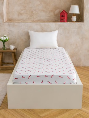 Tek Kişilik Çarşaf SARI BASKILI