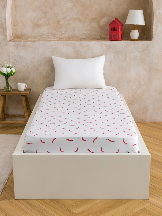 Tek Kişilik Çarşaf SARI BASKILI