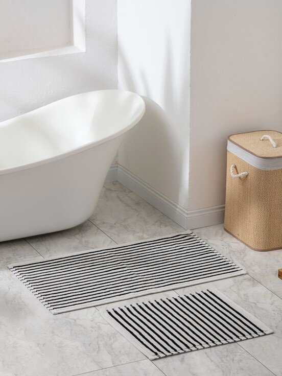 Banyo Paspası SİYAH ÇİZGİLİ
