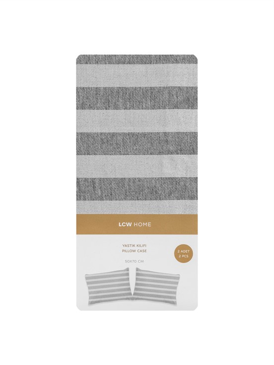 Yastık Kılıfı GRİ ÇİZGİLİ