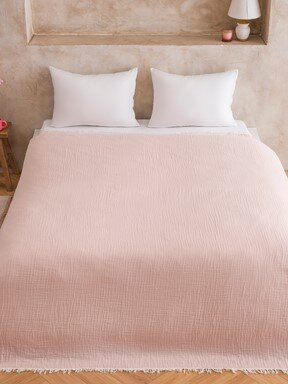Çift Kişilik Yatak Örtüsü MAT PEMBE
