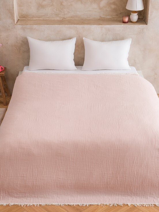 Çift Kişilik Yatak Örtüsü MAT PEMBE