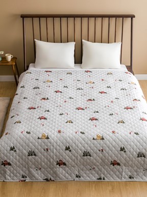 Çift Kişilik Yatak Örtüsü KARIŞIK BASKILI