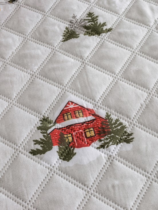 Çift Kişilik Yatak Örtüsü KARIŞIK BASKILI