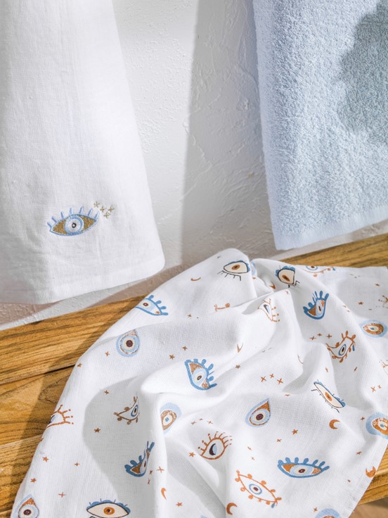 Kurulama Bezi MAVİ BASKILI