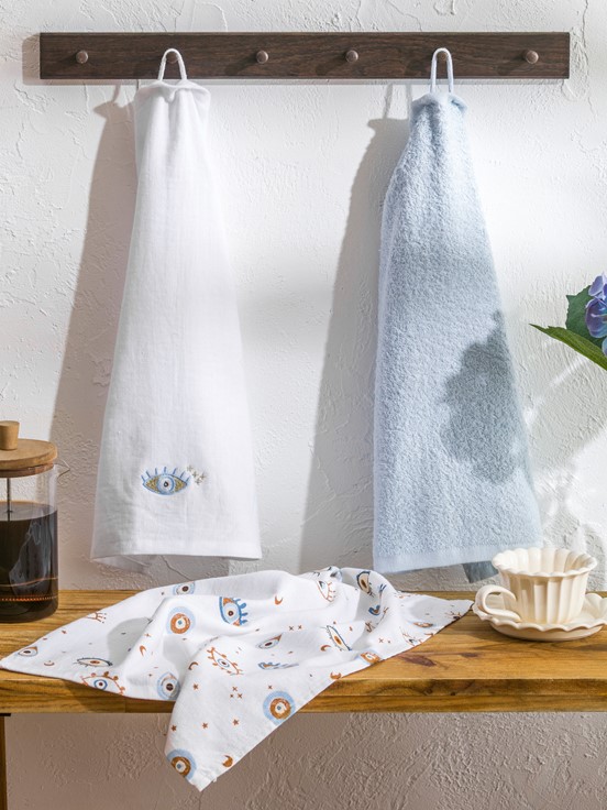 Kurulama Bezi MAVİ BASKILI