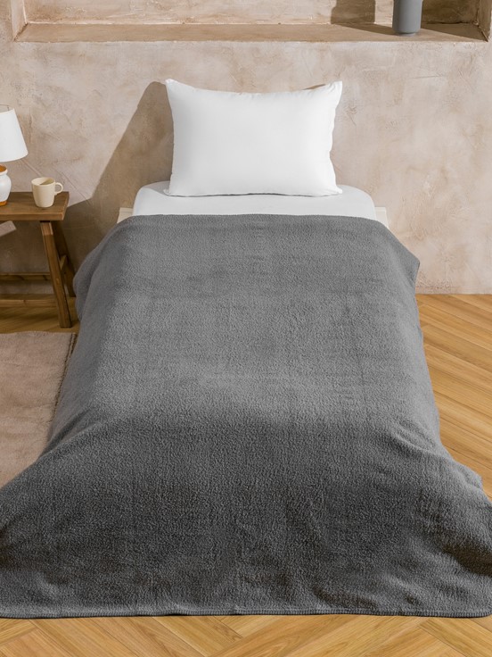 Tek Kişilik Battaniye KOYU GRİ