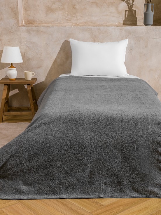 Tek Kişilik Battaniye KOYU GRİ