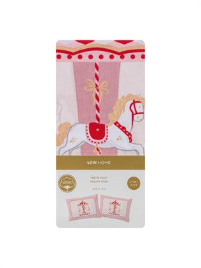 Yastık Kılıfı PEMBE BASKILI