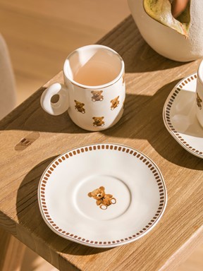 Ayı Teddy Baskılı 2 Kişilik Porselen Kahve Fincan Takımı 90 ml KARIŞIK