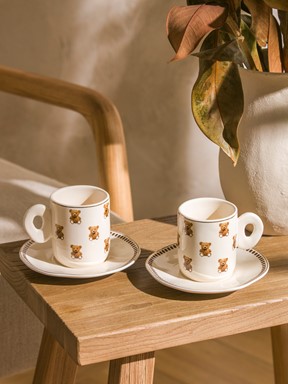 Ayı Teddy Baskılı 2 Kişilik Porselen Kahve Fincan Takımı 90 ml KARIŞIK