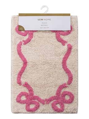 Banyo Paspası PEMBE BASKILI