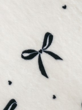 Çift Kişilik Battaniye SİYAH BASKILI